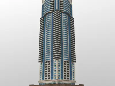 Al Seef Tower Dubai 3d Model Low-poly 3D model