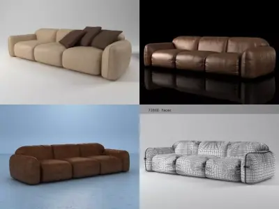 Piumotto08 sofa295 3D model