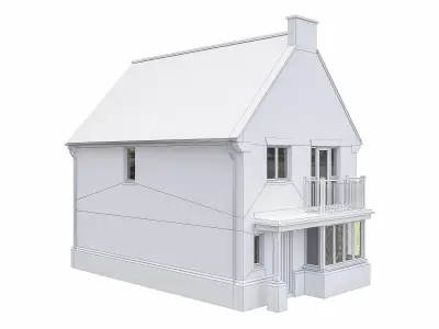 Neighborhood Houses P25 Low-poly 3D model