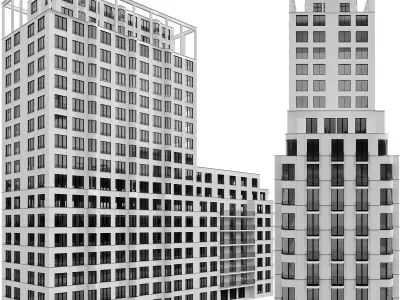 RESIDENTIAL BUILDING NO105 A 3D model