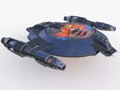 Lancer Class Spaceship Angel AI86 Low-poly 3D model