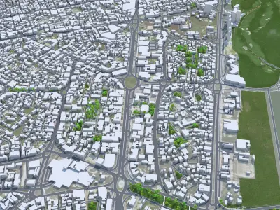 Cancun Quintana Roo Mexico 30km Low-poly 3D model