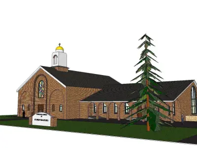 Architecture-Religion-God-Culture-Temple-0299 church 3D model