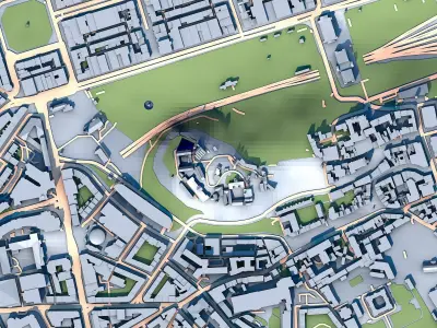 Edinburgh Castle Scotland 3D Model Landmark 3D model