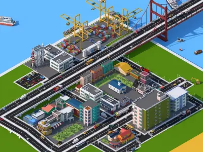 Low Poly City Pack 3 Low-poly 3D model