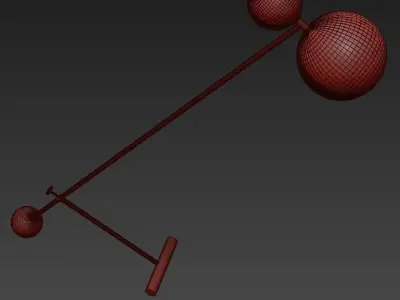 Restoration Hardware Glass Globe Mobile BOOM FLOOR LAMP 3D model