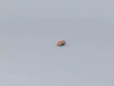 Exterior orange truck in sky Free 3D model