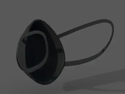 Gas mask helmet respirator plastic  Low-poly 3D model