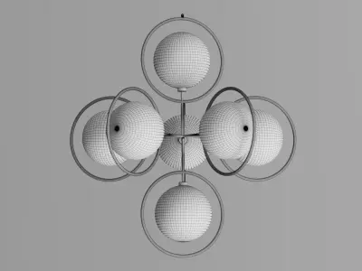 Hanging chandelier Alfa 3D model