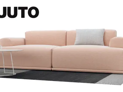Sofa set two muuto sofas and coffee table 3D model