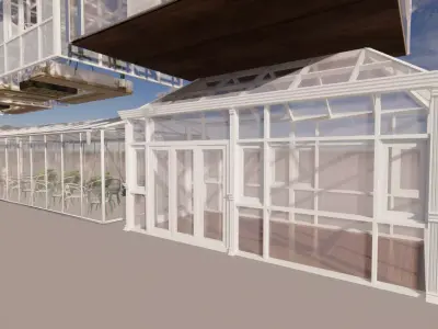 Agricultural Greenhouse Tent Frame -B14 3D model