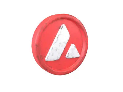 Cartoon Avalanche Coin v1 002 Low-poly 3D model