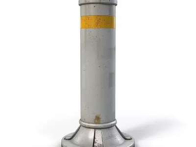 Urban Safety Bollard 3D Model Free low-poly 3D model