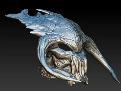 Predator minotaur Bio mask 3D model