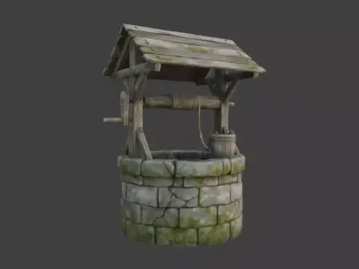 Old Stone Well Low-poly 3D model