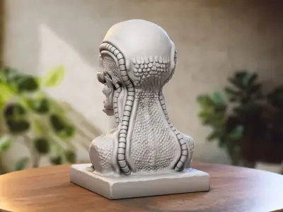 Robot Skull dragon bust Cyborg skull dragon 3D print model purchase