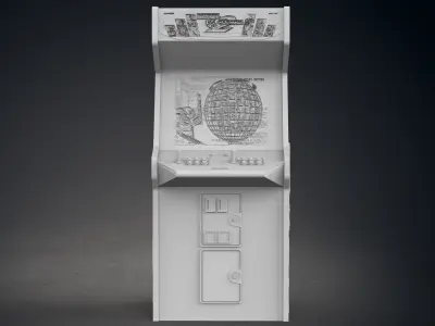 Marvel vs Capcom 2 Arcade Cabinet with Lithophane 3D print model