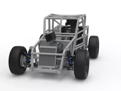 Dwarf car Base Version 2 Scale 1 to 25 3D print model