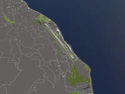 Moria Greece 50x50km 3D model