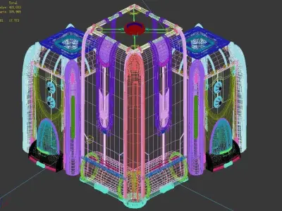 Different dimension - building - wall corner 02 3D model