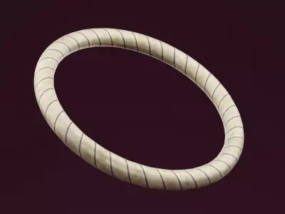 Golden Band Jewlery Low-poly 3D model