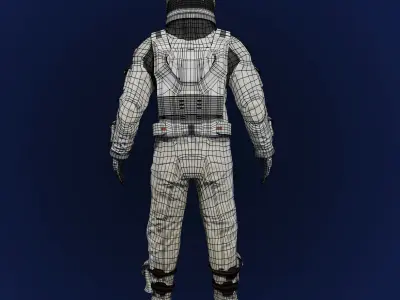 Sci Fi Space Suit Interstellar 3D Low-poly 3D model