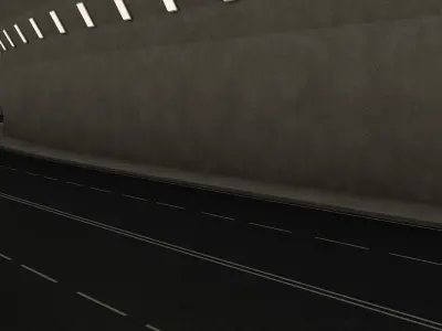 Highway Tunnel Low-poly 3D model