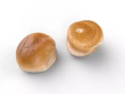 Hamburger Bun M06 Low-poly 3D model