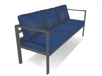 out bench sling fabric 017 Low-poly 3D model