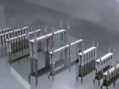 League of legends Inspired bridges 10 different bridges  3D model