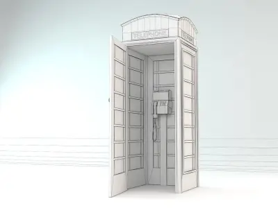 Telephone Booth 3D model