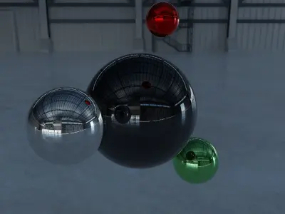 HDRI - Industrial Hangar Hall Interior 3 Texture