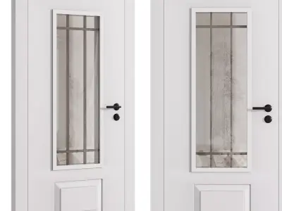 Interior door 10 Low-poly 3D model