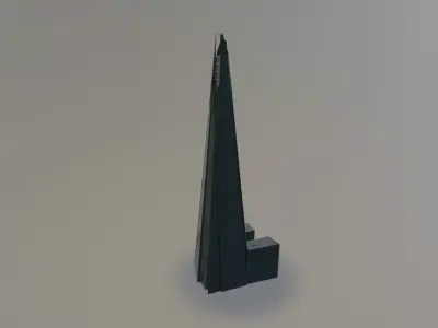 London The Shard Low-poly 3D model