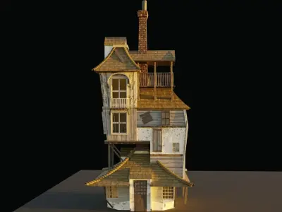 Harry Potter Weasley House The Burrow 3D model