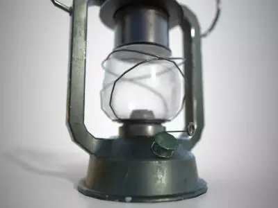 Old British Army Lantern Low-poly 3D model