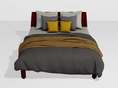 Noobist - Bed - cabighta Low-poly 3D model