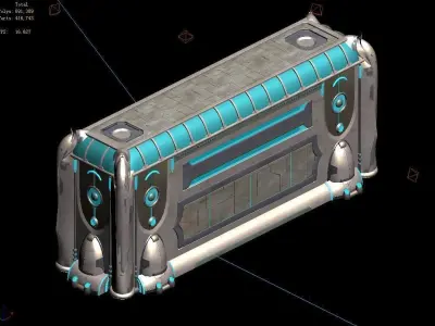 Space Station - City Gate Wall 01 3D model