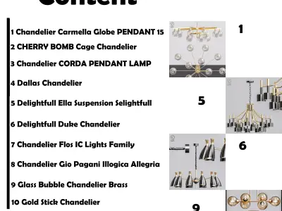 Chandelier collection by Yusufdjan  3D model