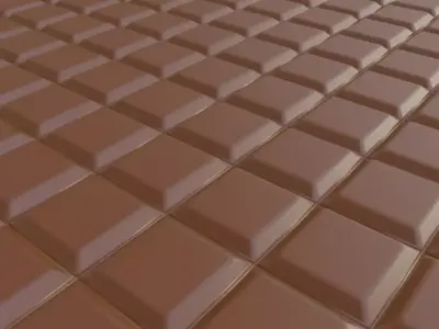 Chocolate Bar Tile Low-poly 3D model
