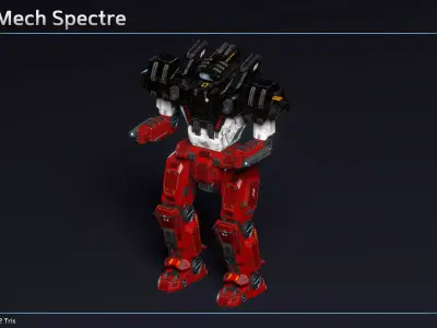 Light Mech Spectre Low-poly 3D model