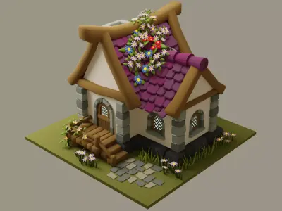 Cartoon House 9 3D model