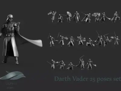 Darth Vader Figure Set 02 3D print model