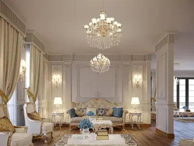 Classic Interior Reception 3D model