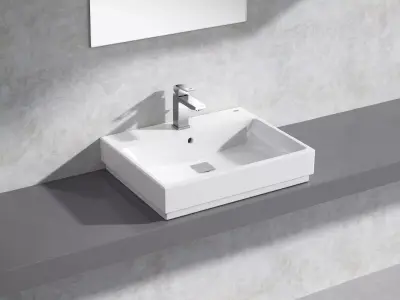 Eurocube Countertop Basin 60 Set 3D model