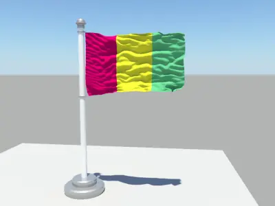Guinea flag 3D model