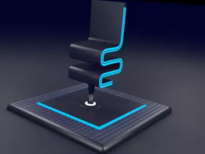 Sci Fi Chair Low-poly 3D model