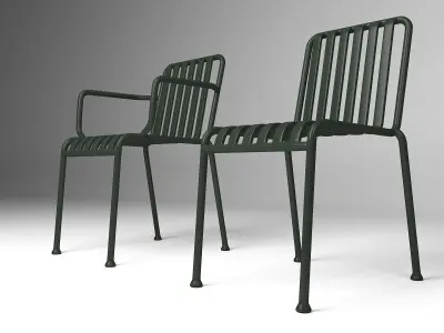 Palissade Chair and Armchair 3D model
