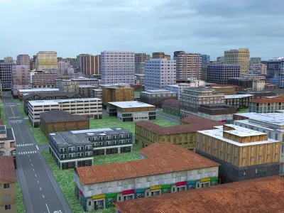 City 88 Low-poly 3D model