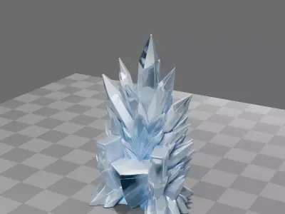 Fantasy Ice Crystal Throne 3D model